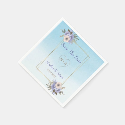 Rahmen mit Blume Serviette (Ecke)