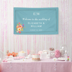 Rahmen mit Rose, Hochzeitstil auf Retroblau Banner