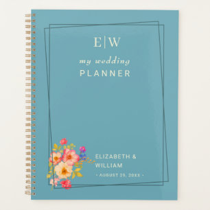Rahmen mit Rose, Hochzeitstil auf Retroblau Planer
