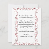 Rahmen mit rotem Scroll Einladung (Vorderseite)