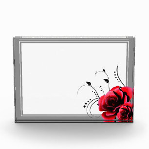 Rahmen mit Roten Rosen Fotoblock