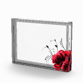 Rahmen mit Roten Rosen Fotoblock (Rechts)