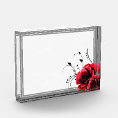 Rahmen mit Roten Rosen Fotoblock (Links)