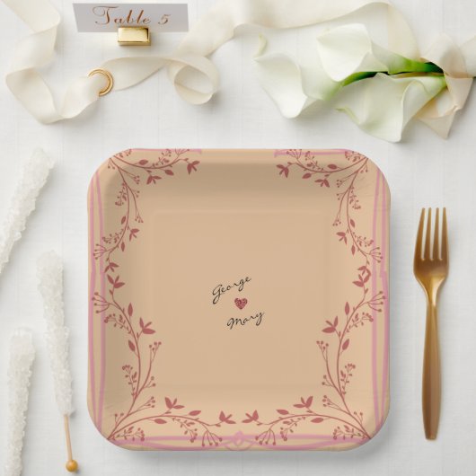 Rahmen Pappteller (Hochzeit)