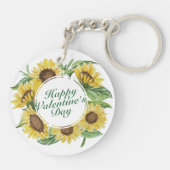 RAHMEN-Schlüsselanhänger Sonnenblumenvalentines Schlüsselanhänger (Rückseite)