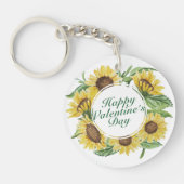 RAHMEN-Schlüsselanhänger Sonnenblumenvalentines Schlüsselanhänger (Vorderseite)