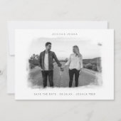 Rahmen schwarz und weiß gebürstet save the date (Vorderseite)