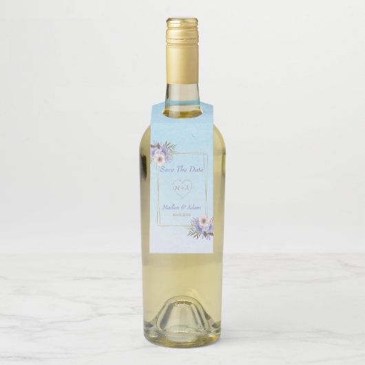 Rahmen und Blume Flaschenanhänger (Auf Flasche)