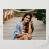 Rahmen und Foto Abschluss Foil Foil Foil Folieneinladung (Rückseite)