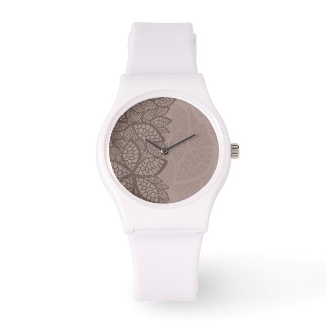 Rahmen und Hintergrund des Leaf-Musters Armbanduhr (Vorderseite)