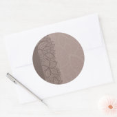 Rahmen und Hintergrund des Leaf-Musters Runder Aufkleber (Umschlag)
