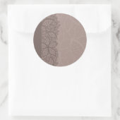 Rahmen und Hintergrund des Leaf-Musters Runder Aufkleber (Tasche)