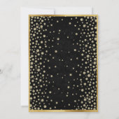 Rahmen und Punkte für Gold-Glitzer Einladung (Rückseite)