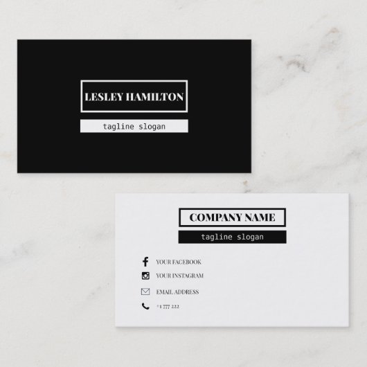 Rahmen verdrehen visitenkarte (Vorne/Hinten)