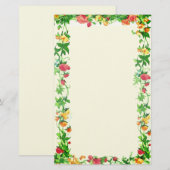 Rahmen von Rose Briefpapier (Vorne/Hinten)