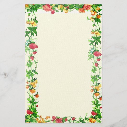 Rahmen von Rose Briefpapier (Vorderseite)