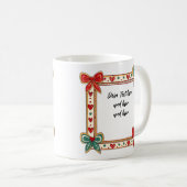 Rahmen & Wunschtext – 5 Farben anpassbar Kaffeetasse (VorderseiteRechts)