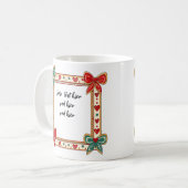 Rahmen & Wunschtext – 5 Farben anpassbar Kaffeetasse (Vorderseite Links)