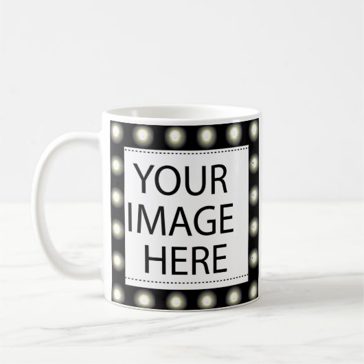 Rahmenlichter Vorlage Fügen Sie Ihr Bild und/oder Kaffeetasse (Links)