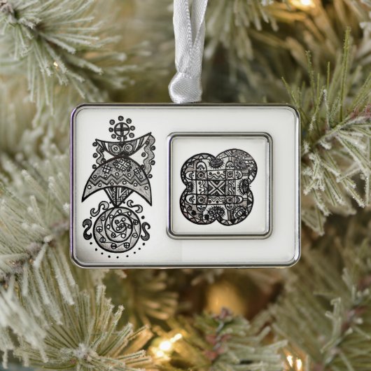 Rahmenornament Rahmen-Ornament Silber (Baum)