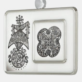 Rahmenornament Rahmen-Ornament Silber (Links)