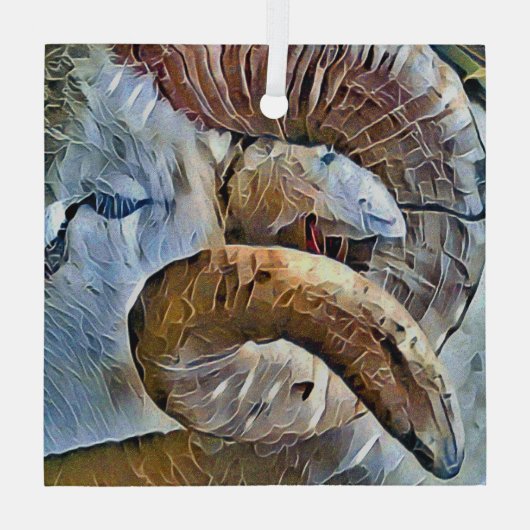 RAHMENTIERBETRIEB ORNAMENT AUS GLAS (Rückseite)