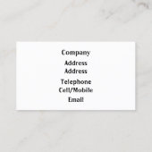 RAHMENTIERE VISITENKARTE (Rückseite)