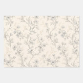 Rahmschic Hochzeit mit Blumen Geschenkpapier Set (Vorderseite 2)