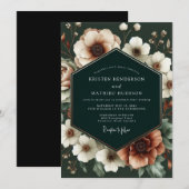 Rahmschöne opulente Hochzeit Einladung (Vorne/Hinten)