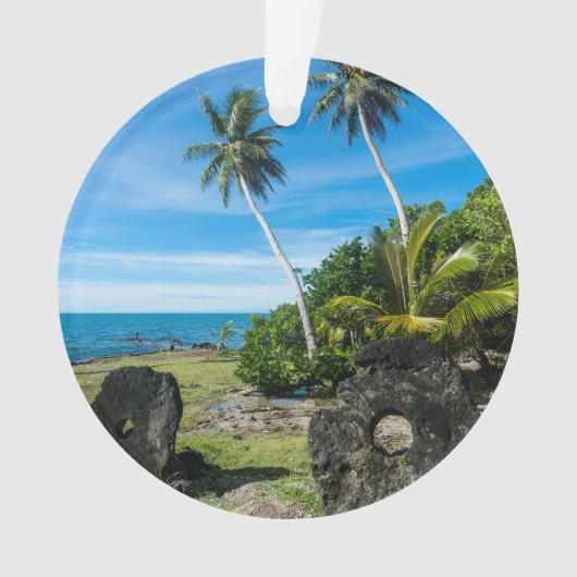 Rai Stones auf Yap Island Ornament (Vorderseite)