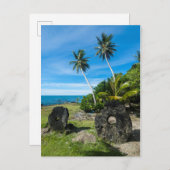 Rai Stones auf Yap Island Postkarte (Vorne/Hinten)