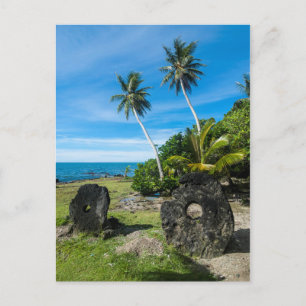 Rai Stones auf Yap Island Postkarte
