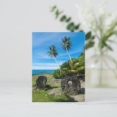 Rai Stones auf Yap Island Postkarte (Stehend Vorderseite)
