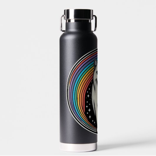 Raibow Cat Trinkflasche (Vorne)