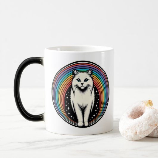 Raibow Cat Verwandlungstasse (Mit Donut)
