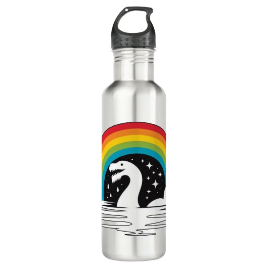 Raibow Sea Monster Edelstahlflasche (Vorderseite)
