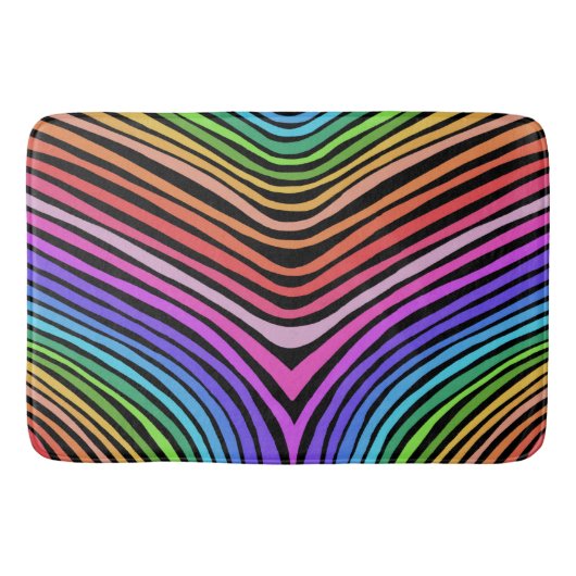 Raibow Stripes Curines Badematte (Vorderseite)
