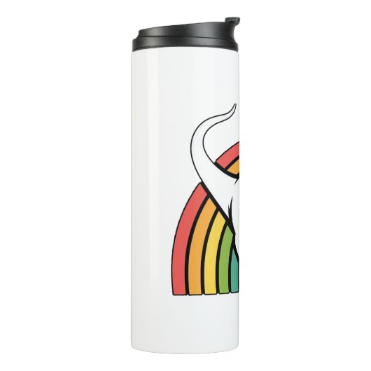 Raibow T-Rex Thermosbecher (Nach links gedreht)