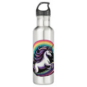 Raibow Unicorn Edelstahlflasche (Vorderseite)