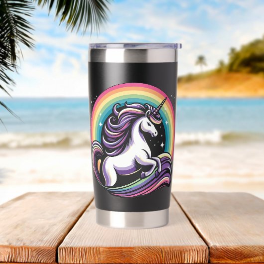 Raibow Unicorn Thermobecher (Strand)