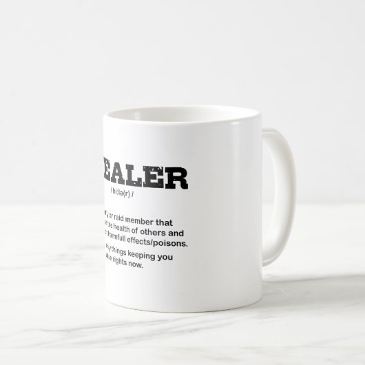 RAID HEALER Funny Gamer Gaming Video Gamer Girl Kaffeetasse (VorderseiteRechts)