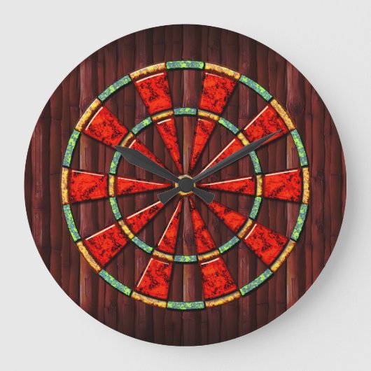 Raider 1 Dart Board Wall Clock Große Wanduhr (Vorderseite)