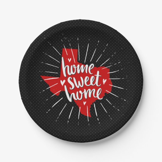 Raider Red and Black Zuhause, Sweet Zuhause - Texa Pappteller (Vorderseite)