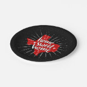 Raider Red and Black Zuhause, Sweet Zuhause - Texa Pappteller (Schrägansicht)