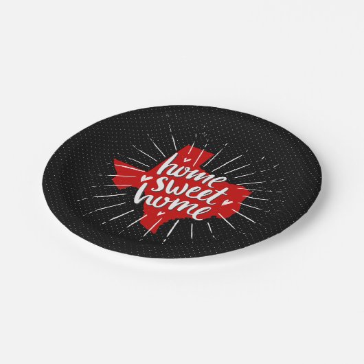 Raider Red and Black Zuhause, Sweet Zuhause - Texa Pappteller (Schrägansicht)