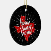 Raider Red and Black Zuhause Sweet Zuhause - Texas Keramik Ornament (Rechts)