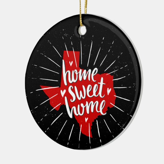 Raider Red and Black Zuhause Sweet Zuhause - Texas Keramik Ornament (Links)
