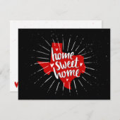 Raider Red and Black Zuhause Sweet Zuhause - Texas Mitteilungskarte (Vorne/Hinten)