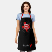 Raider Red and Black Zuhause Sweet Zuhause Texas Schürze (Getragen)