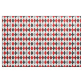 Raider Red & Black Raute Muster Stoff (Fat Quarter (45,7 x 55,9 cm))